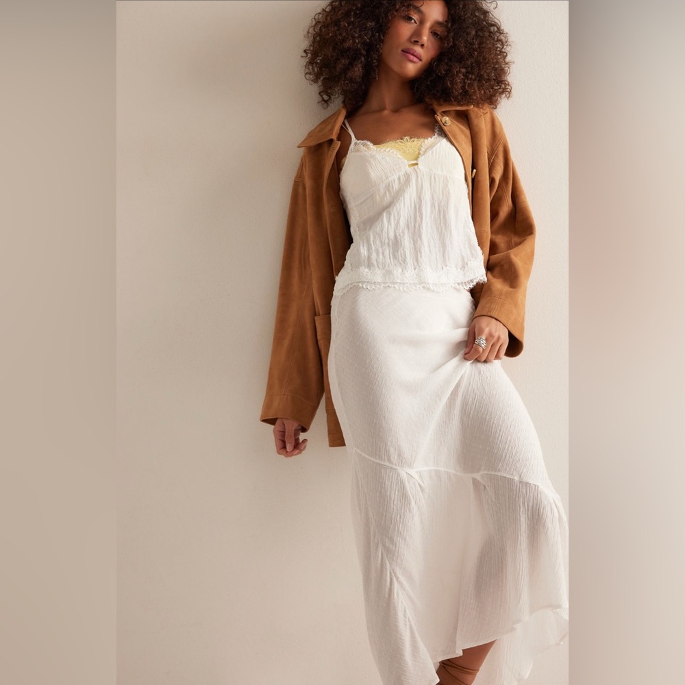 Free People Sweet On You Bias Half Slip size Large